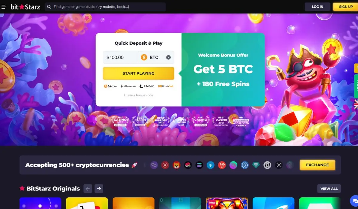 Bitstarz screenshot