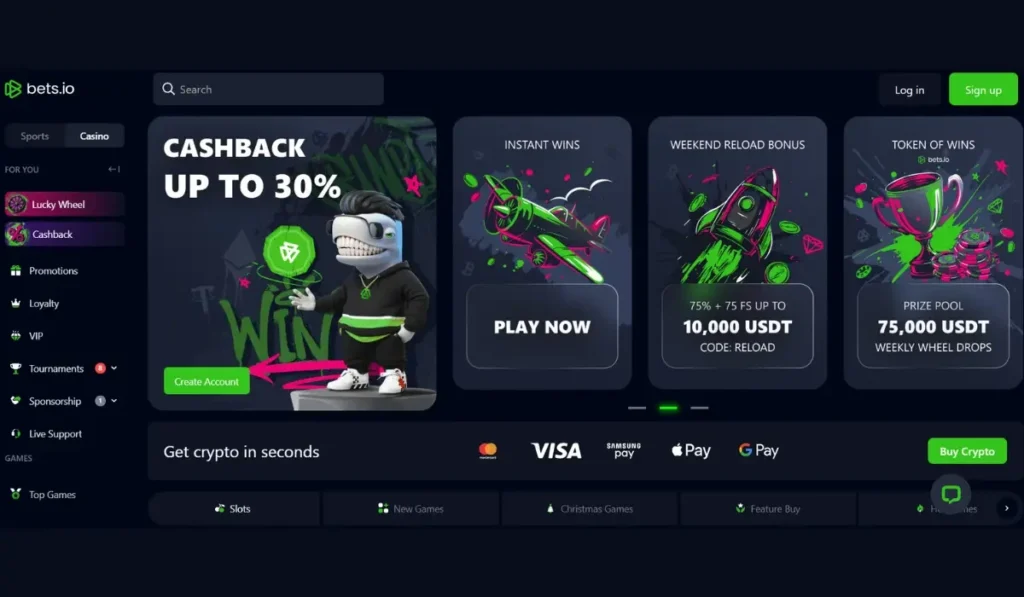 Bets.io crypto casino high bonus fast payouts