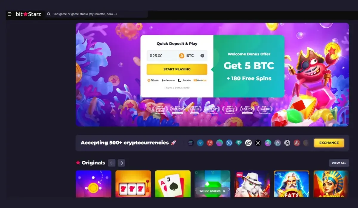 BitStarz Bitcoin casino 2025 featuring instant crypto payouts and 6000+ games.