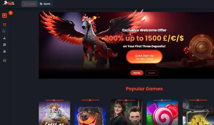 Forza.bet Casino official branding with secure online gambling platform