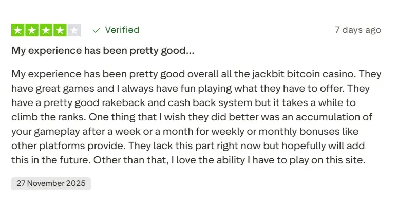 Trustpilot Review of Jackbit